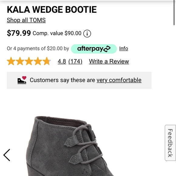 NWT Tom’s Grey Ankle Booties 7.5 - Picture 6 of 6